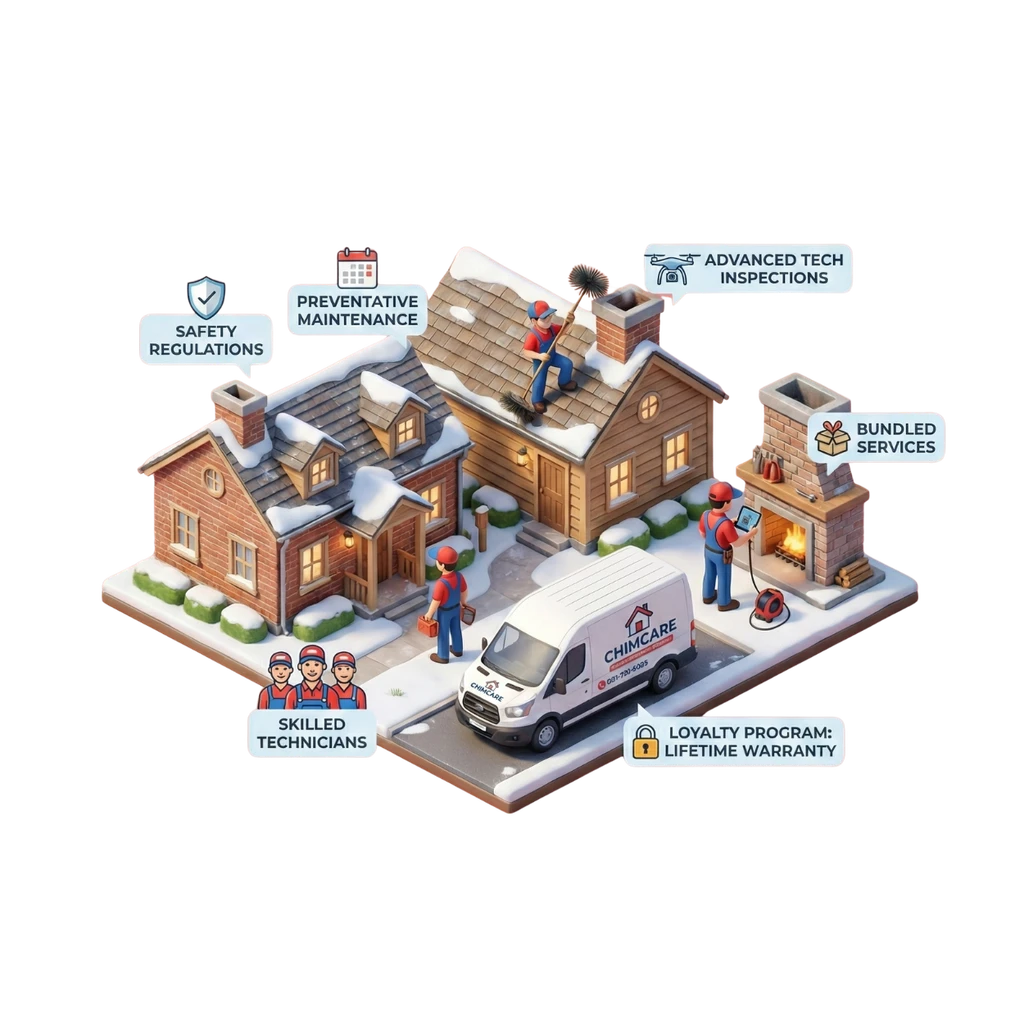 Illustrated map of Chimcare service locations